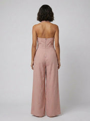Bella | Jumpsuit Women Cotton-Linen Blend, Bohemian Style, Regular Fit