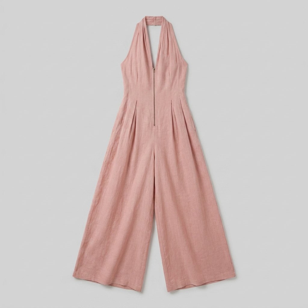 Bella | Jumpsuit Women Cotton-Linen Blend, Bohemian Style, Regular Fit