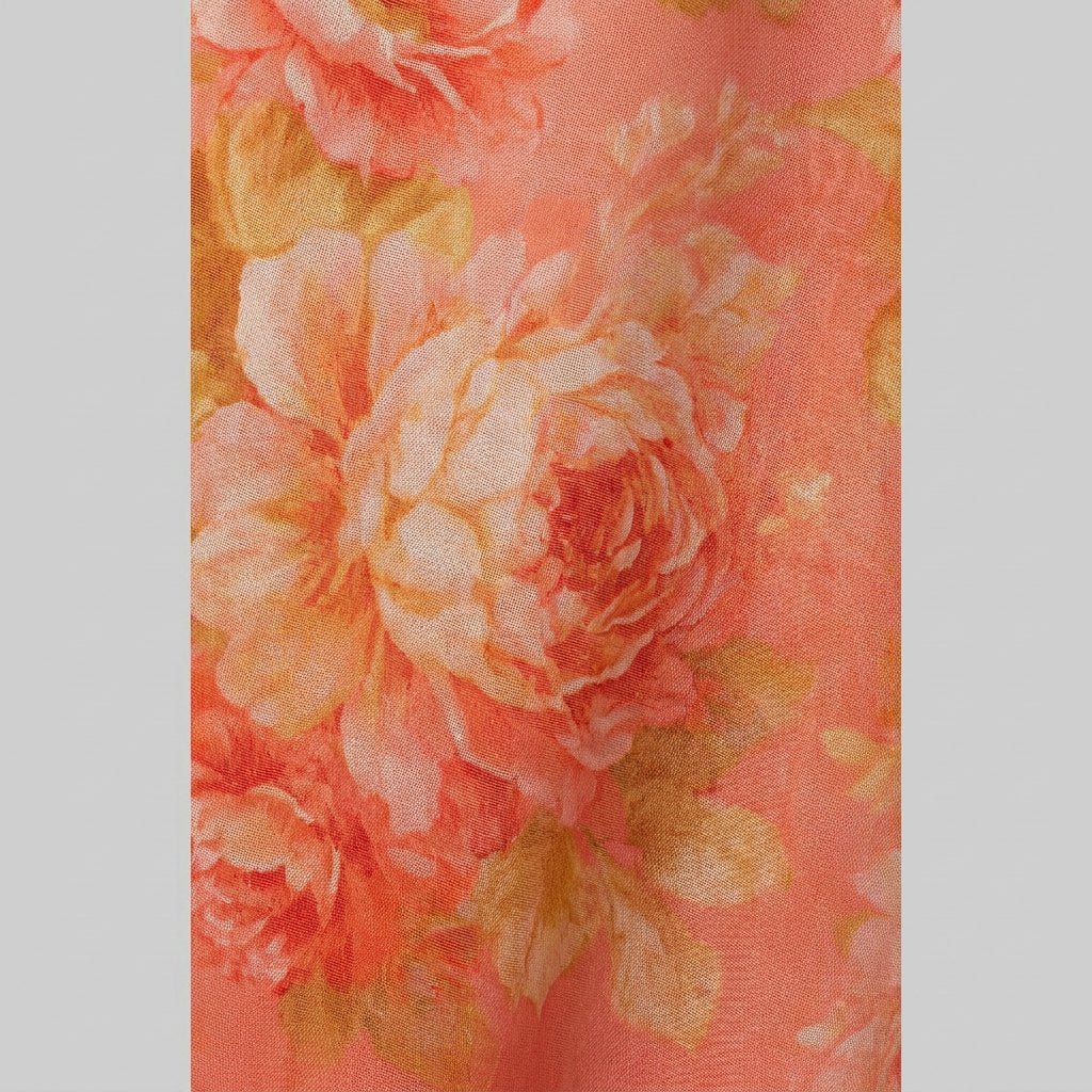 Bella | Floral Dress Midi Length, Lightweight Summer Wedding Guest Dress