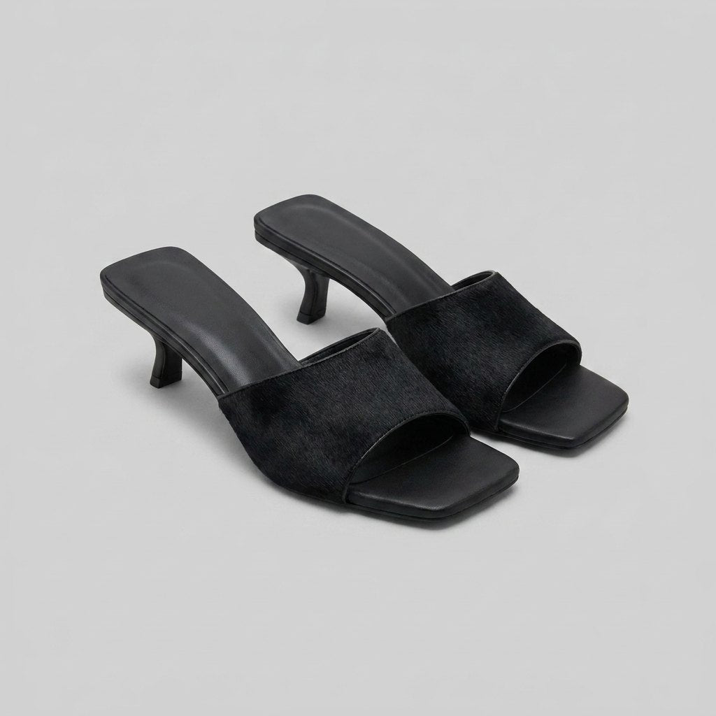 Bella | Stiletto Flip Flops Women Leather Blend, Cushioned Insole