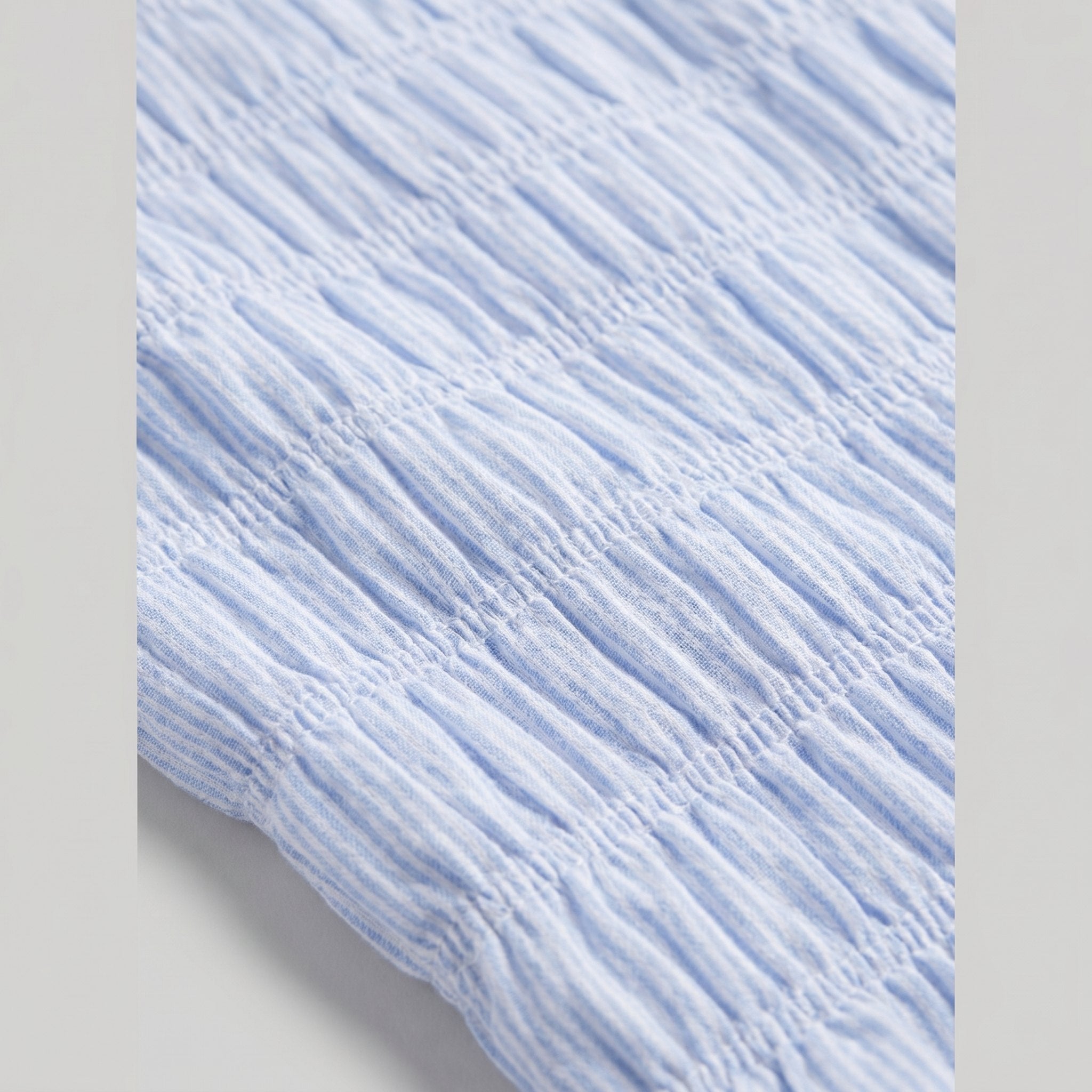 Bella | Stripe Set Soft Fabric, Smocked Top & Midi Skirt