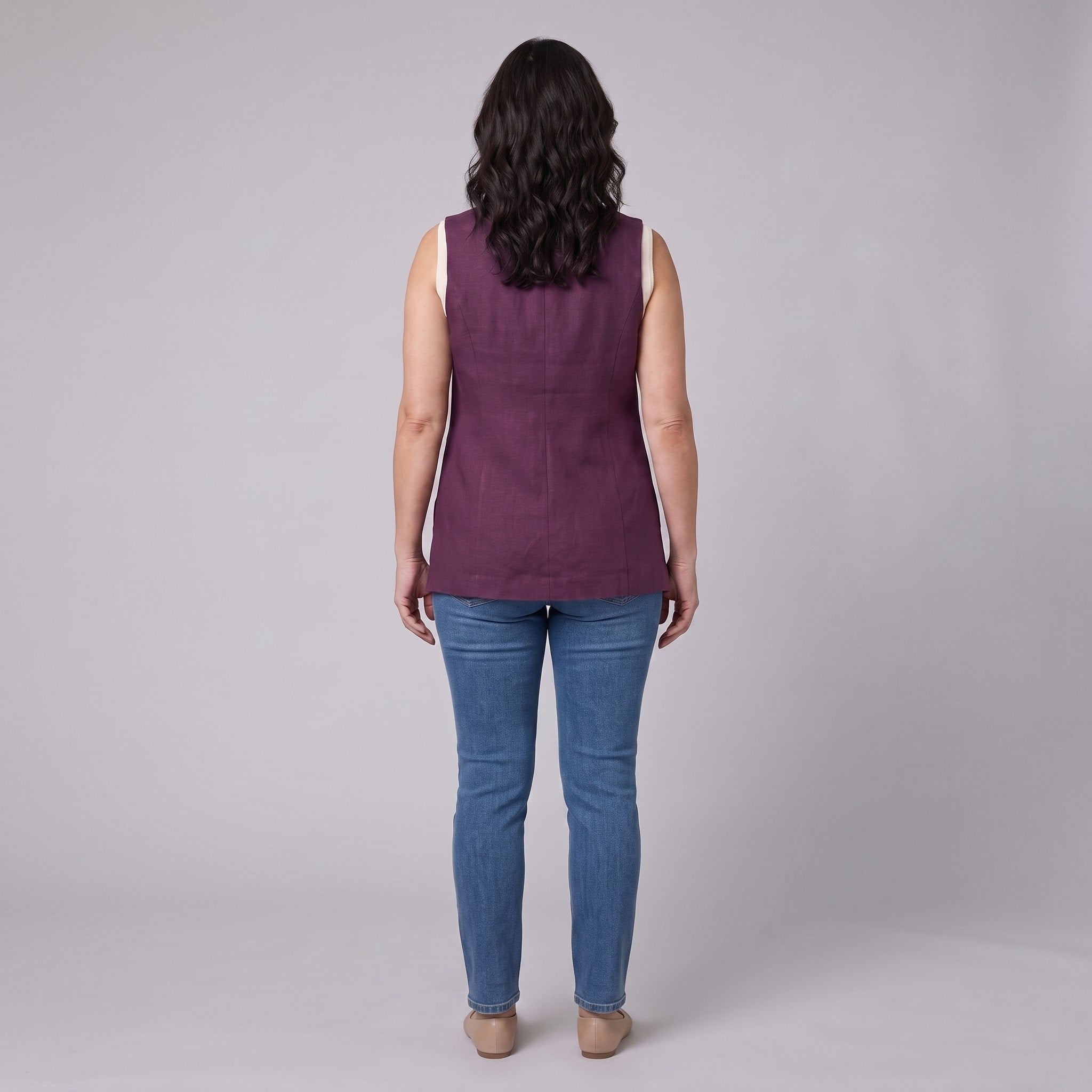 Blythe Vest | Deep Aubergine, Fully Lined