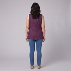 Blythe Vest | Deep Aubergine, Fully Lined