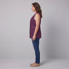Blythe Vest | Deep Aubergine, Fully Lined