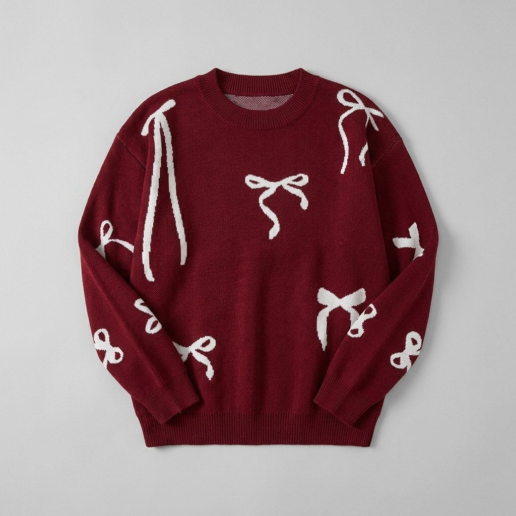Bow | Jacquard Pullover Sweater