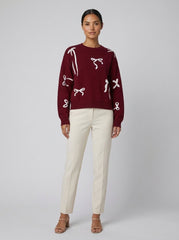 Bow | Jacquard Pullover Sweater