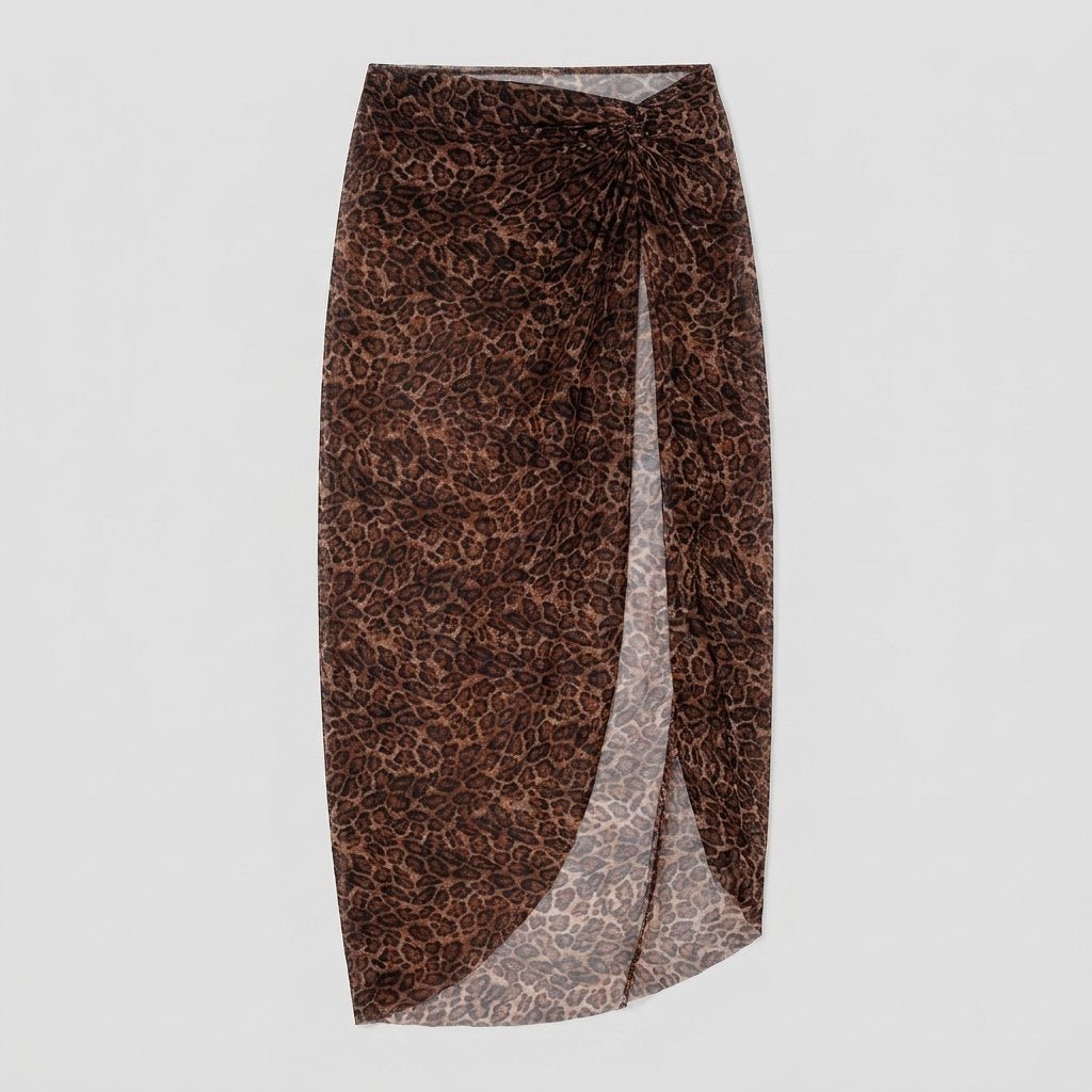 Breeze Mesh Sarong | Lightweight Leopard Print Cover Up for Women
