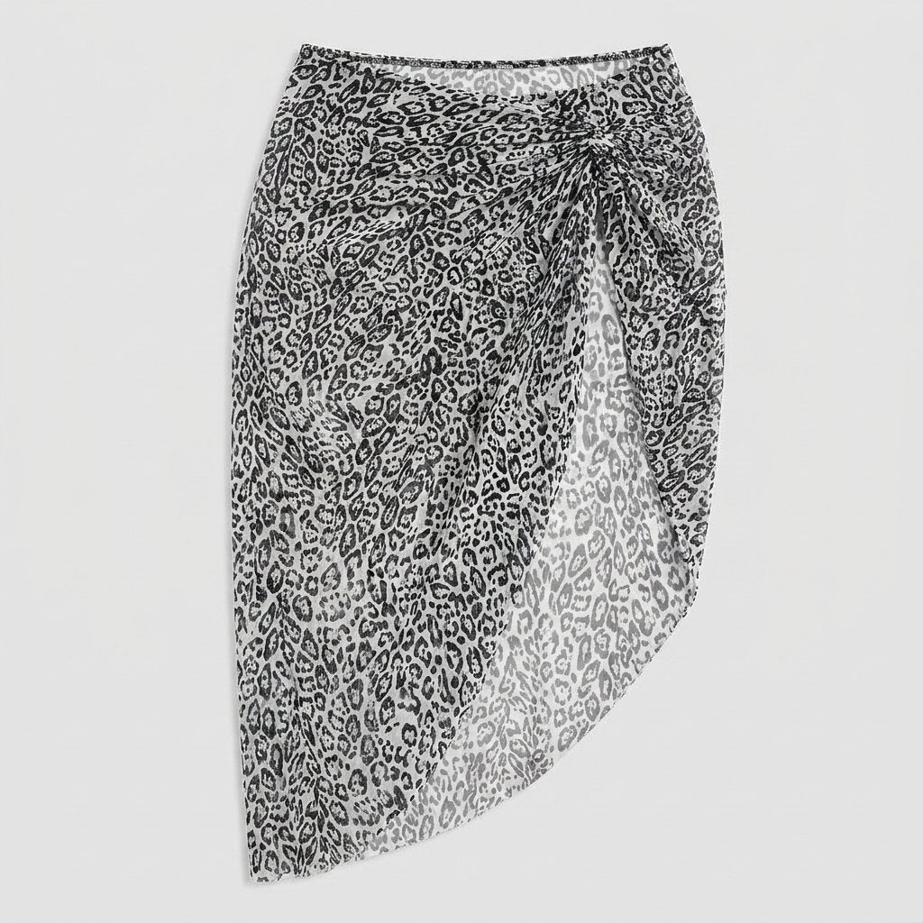 Breeze Mesh Sarong | Lightweight Leopard Print Cover Up for Women