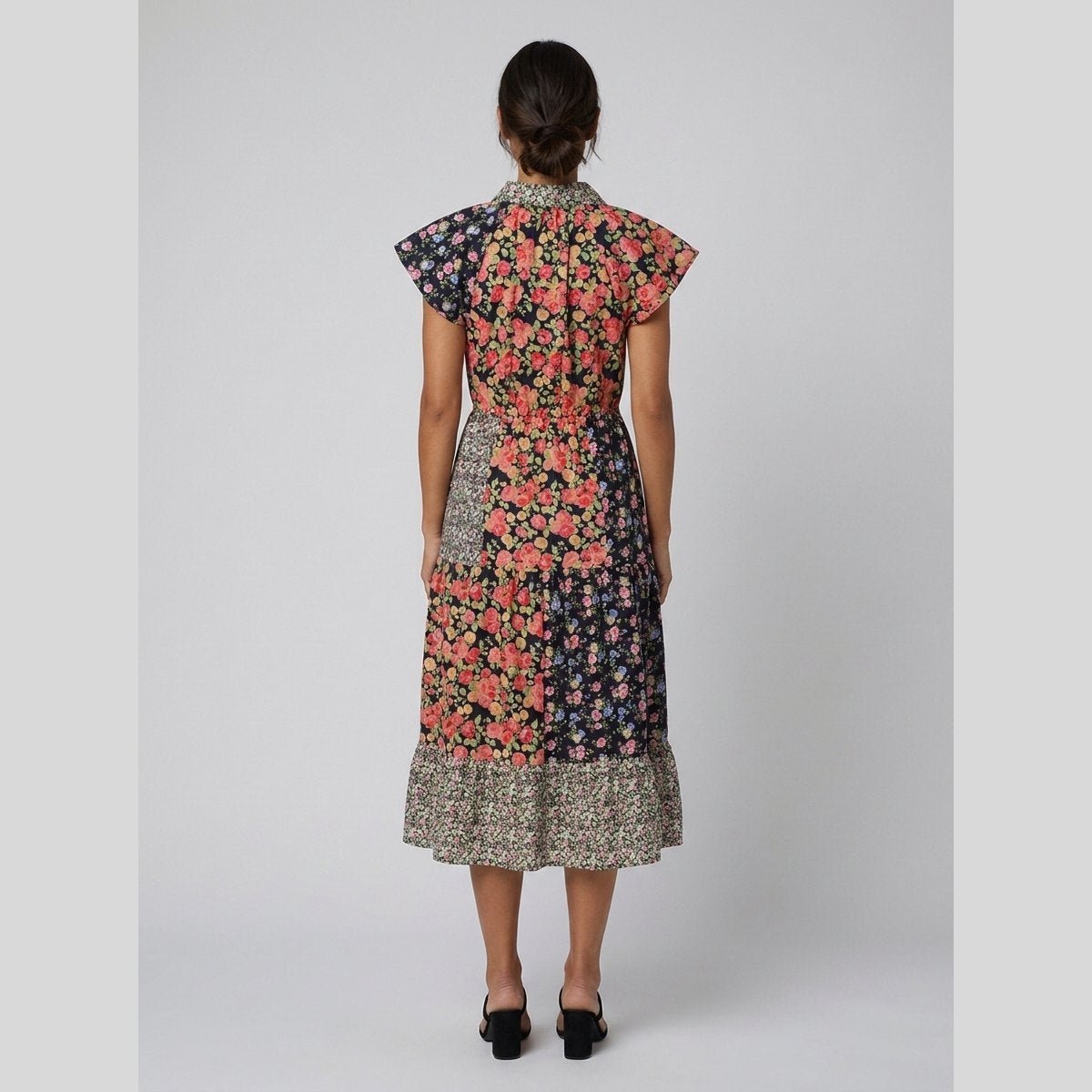 Breezy | Floral Midi Dress Cotton Blend, Flattering Fit