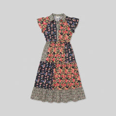Breezy | Floral Midi Dress Cotton Blend, Flattering Fit