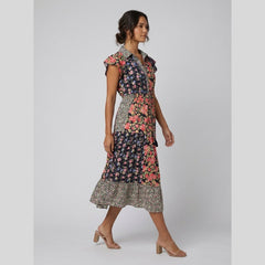Breezy | Floral Midi Dress Cotton Blend, Flattering Fit