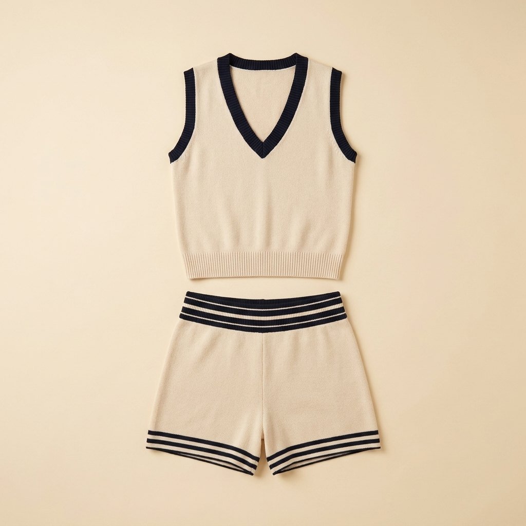 Breezy | Sports Set Soft Knit, Sleeveless Top and Shorts