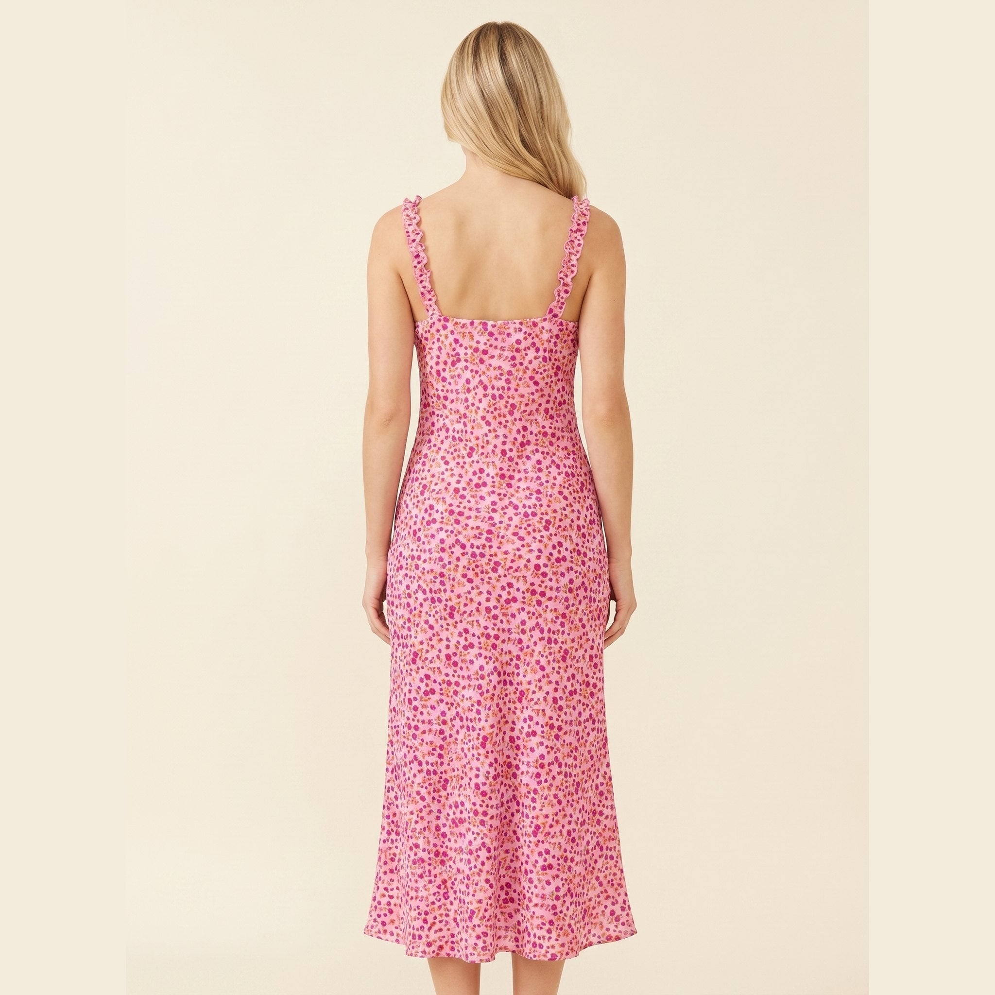 Cami | Floral Dress Bohemian Midi, Slim Fit Summer Dress for Women