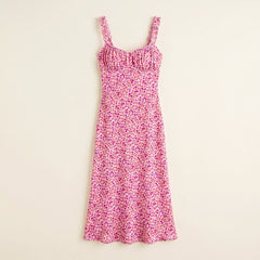 Cami | Floral Dress Bohemian Midi, Slim Fit Summer Dress for Women