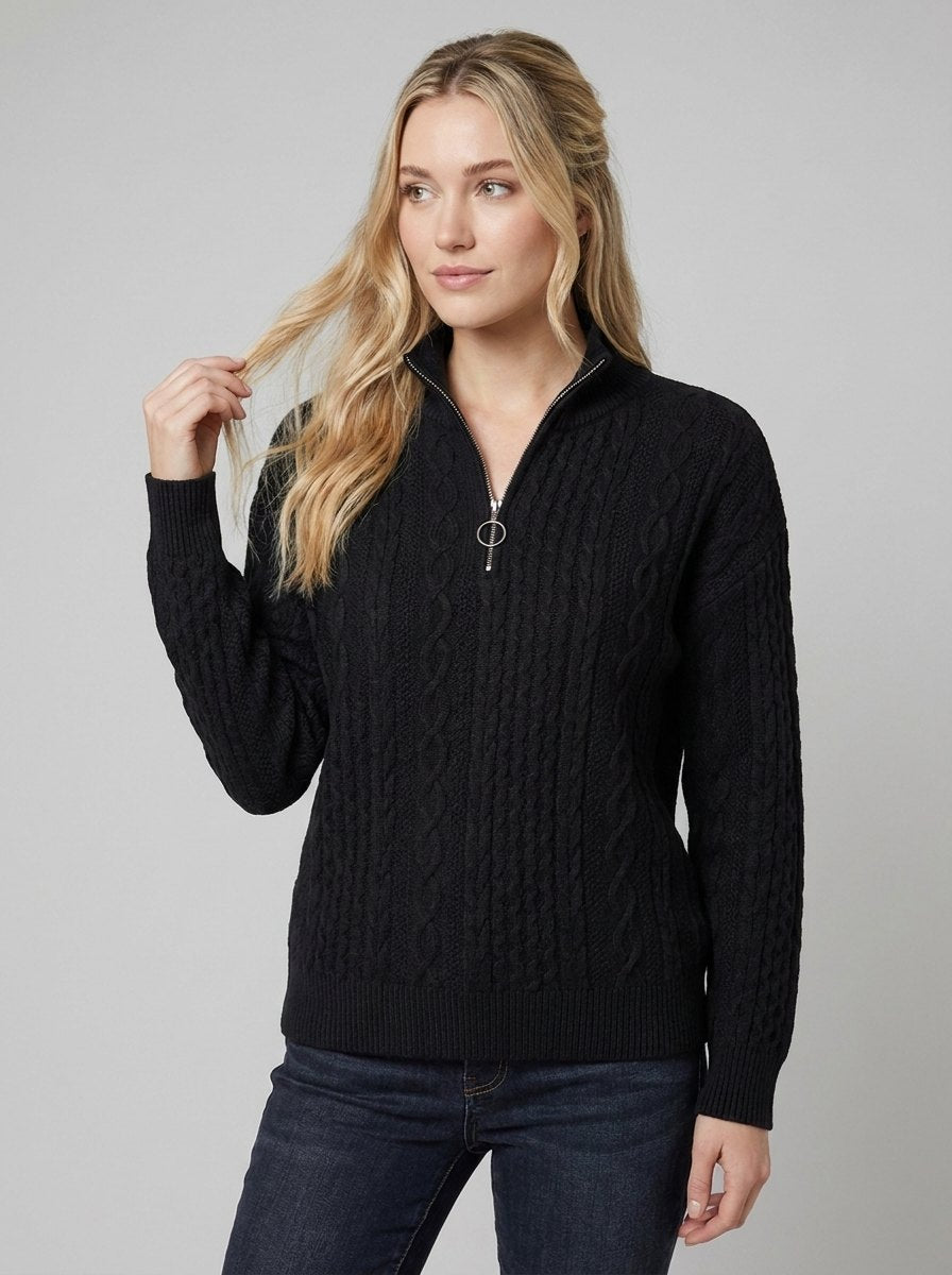 Celeste | Soft Knit Zip Sweater