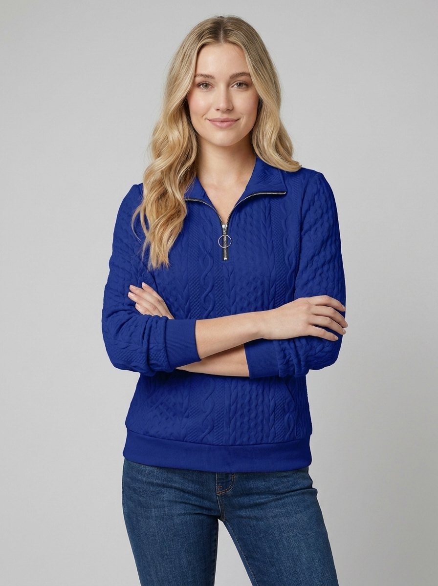 Celeste | Soft Knit Zip Sweater