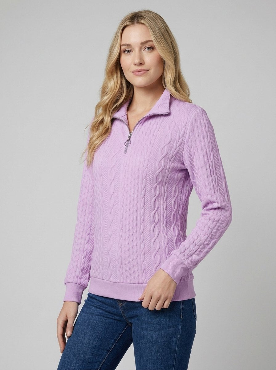 Celeste | Soft Knit Zip Sweater
