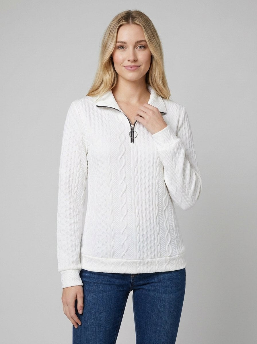 Celeste | Soft Knit Zip Sweater
