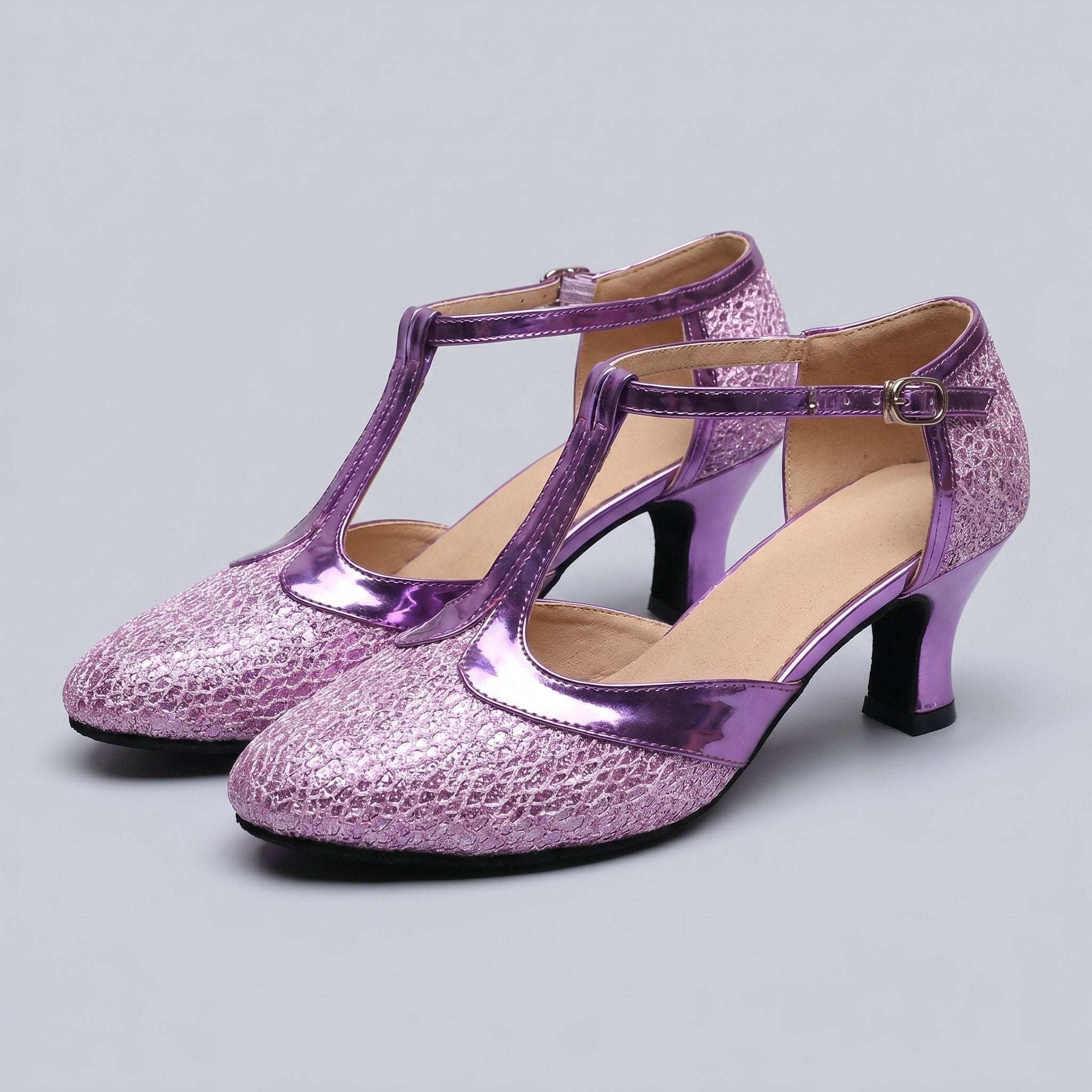 Chi | Luxe T-Strap Dance Heels Leatherette Ballroom Shoes
