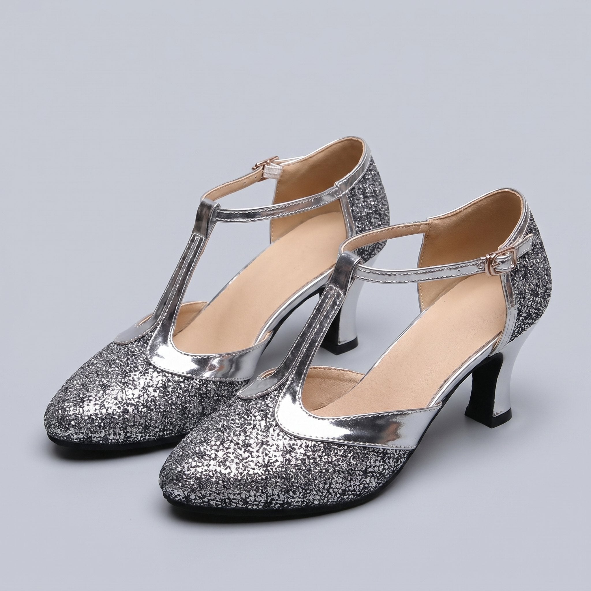 Chi | Luxe T-Strap Dance Heels Leatherette Ballroom Shoes