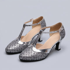Chi | Luxe T-Strap Dance Heels Leatherette Ballroom Shoes