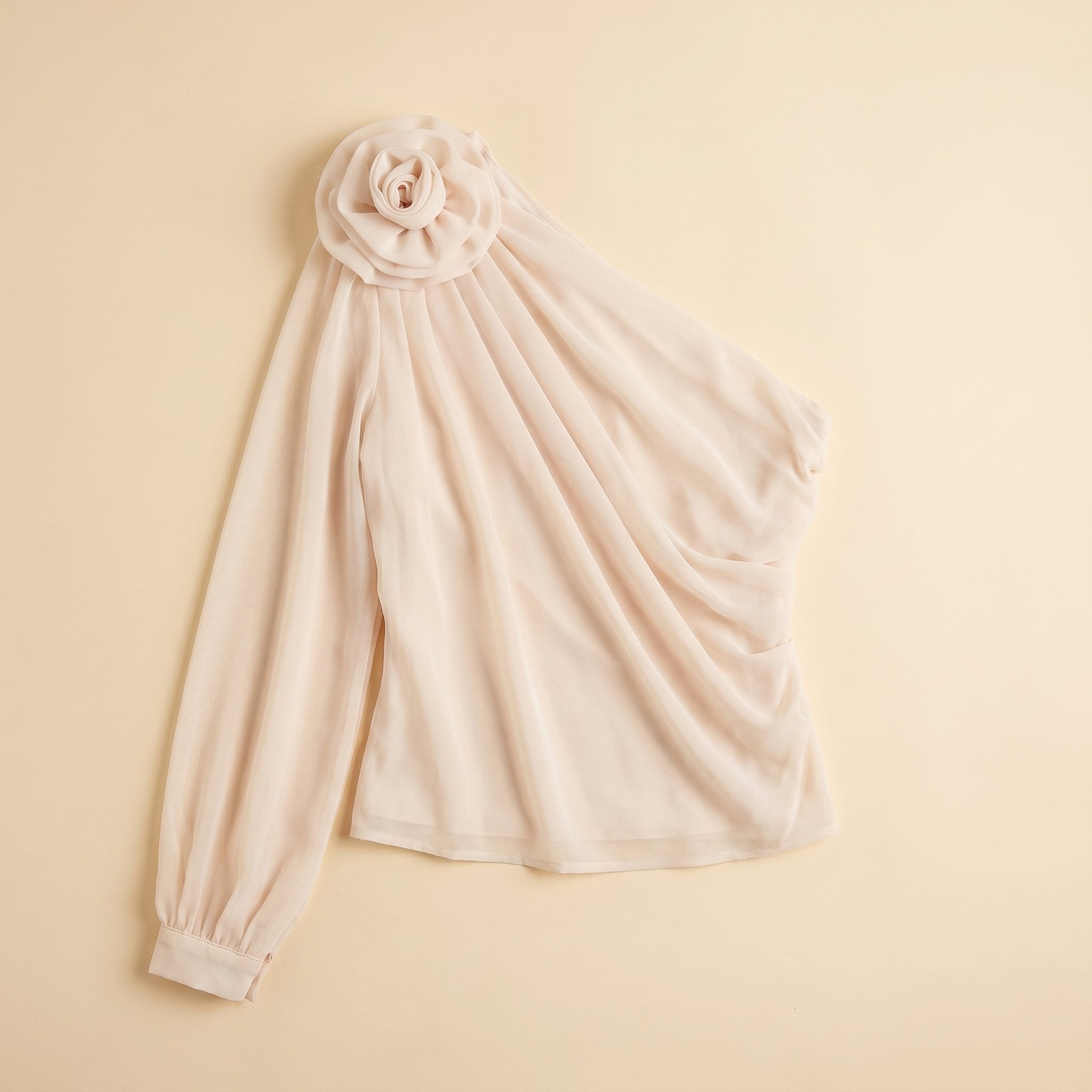 Chic | One Shoulder Blouse Asymmetrical Chiffon Design, Regular Fit
