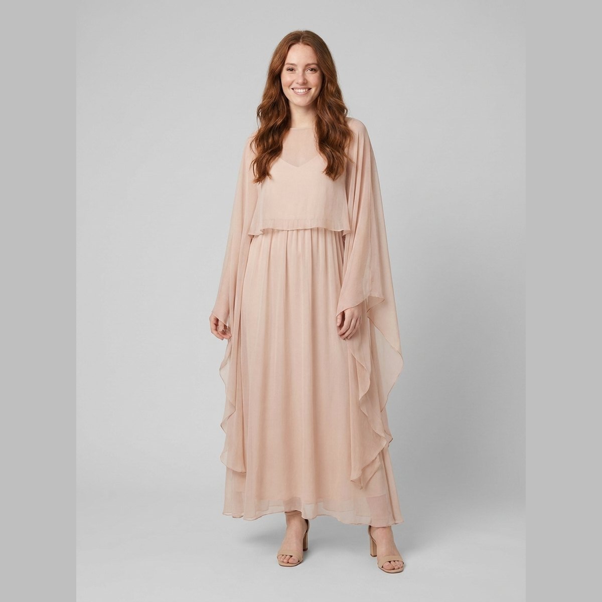 Cindy | Chiffon Dress, Sheer Layered Maxi, Perfect for Weddings and Summer Events