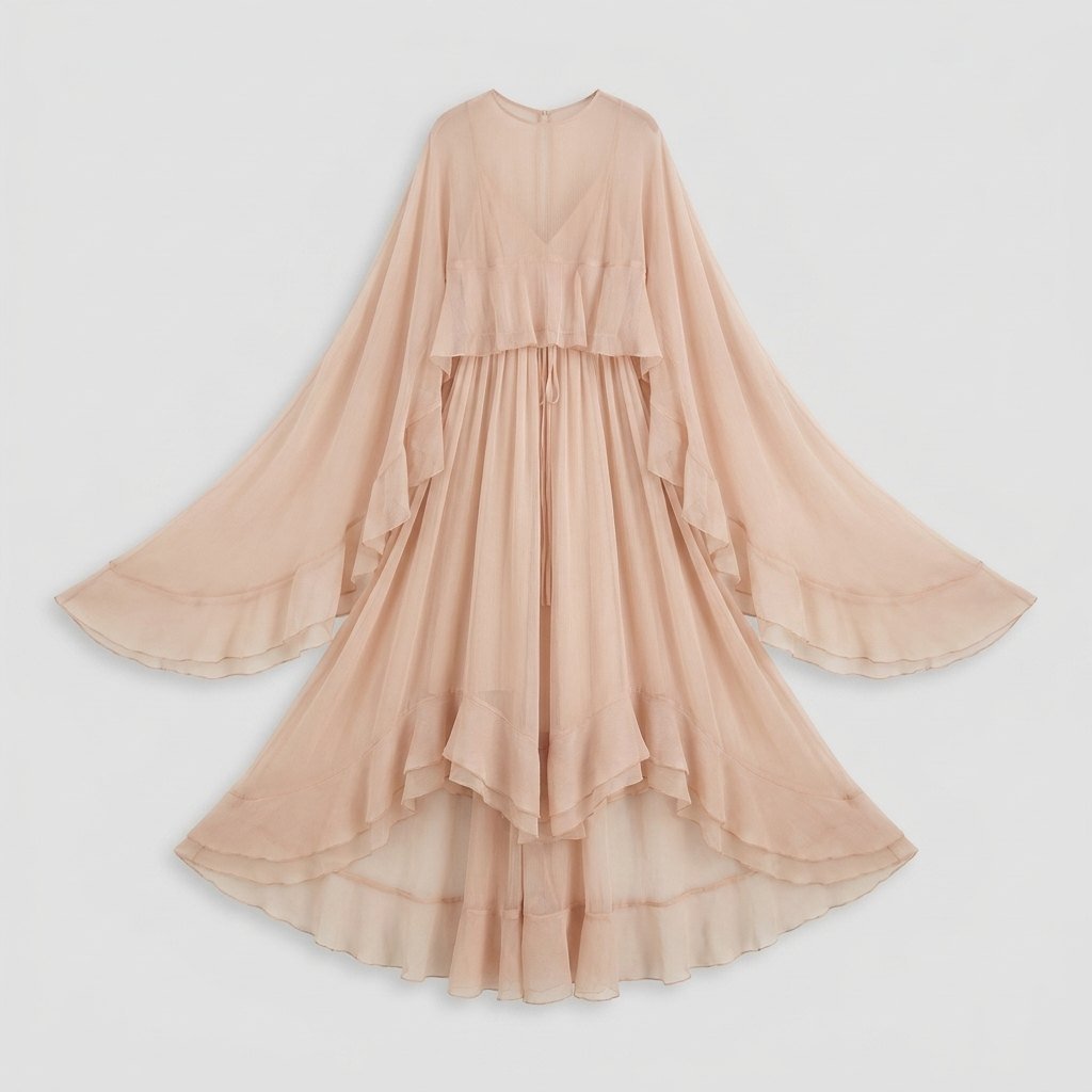 Cindy | Chiffon Dress, Sheer Layered Maxi, Perfect for Weddings and Summer Events