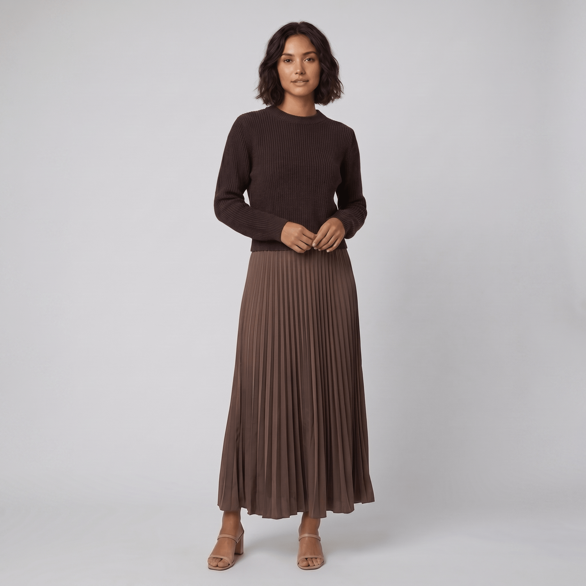 Clara | Chic Pullover and Pleated Skirt Set
