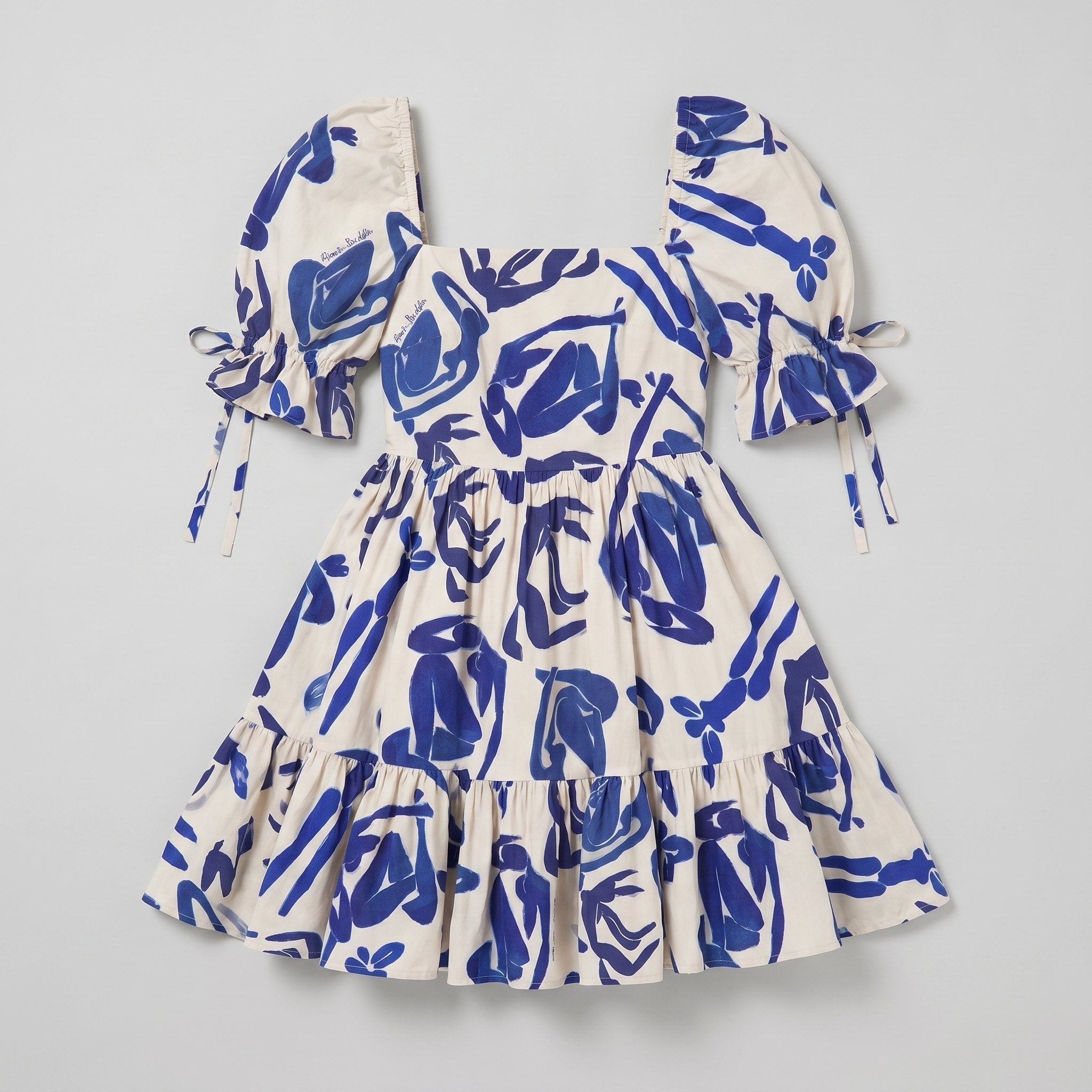 Cleo | Mini Market Dress Paper Cotton, Puff Sleeves, Summer Dress for Women