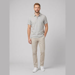 Cobalt | Men's Polo Shirt Breathable Linen, Classic Fit
