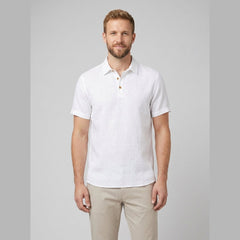 Cobalt | Men's Polo Shirt Breathable Linen, Classic Fit