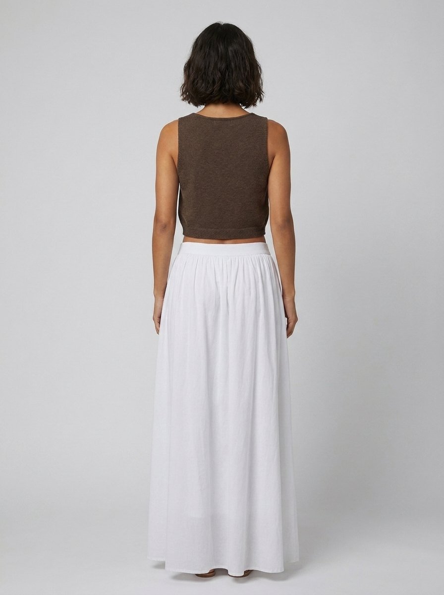 Coco | Crop Tank Cotton Blend, Sleeveless Cropped Workout Top