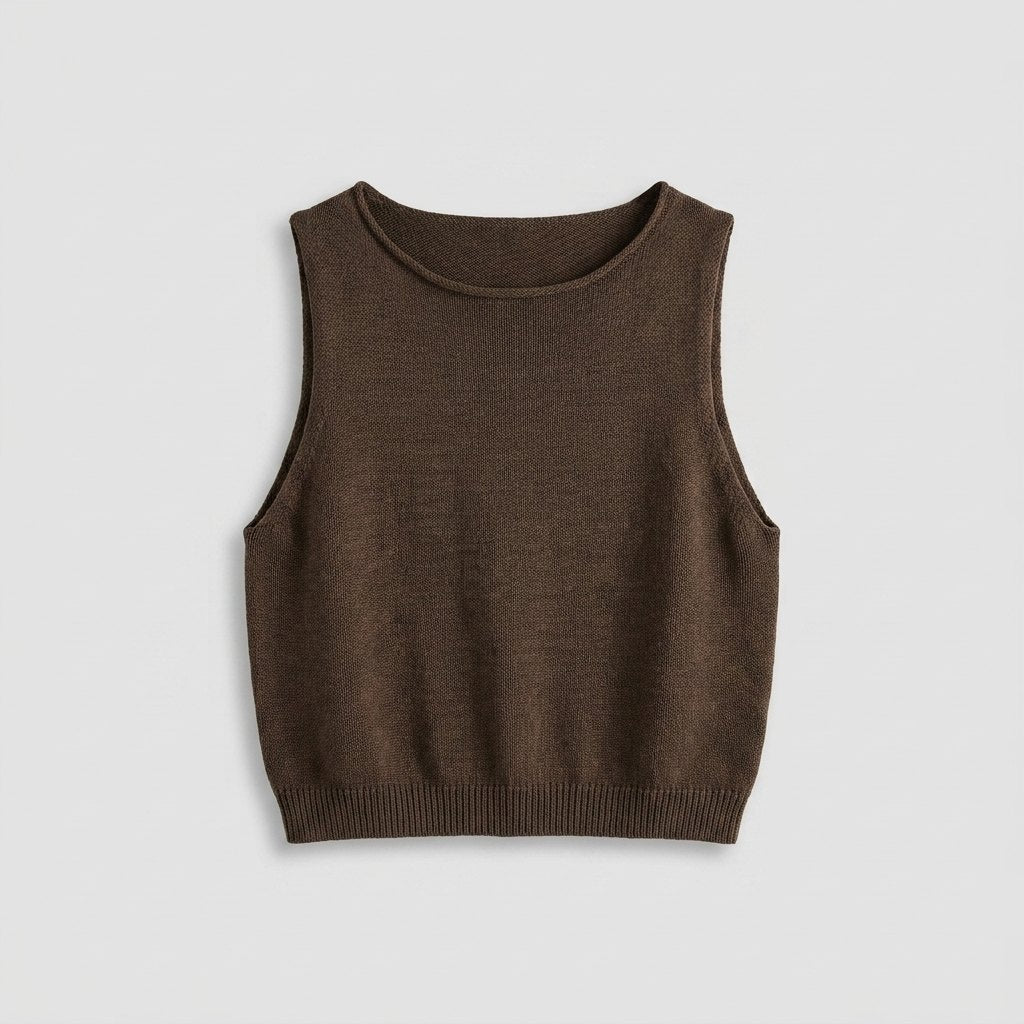 Coco | Crop Tank Cotton Blend, Sleeveless Cropped Workout Top