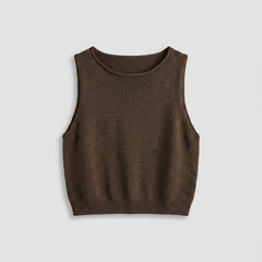 Coco | Crop Tank Cotton Blend, Sleeveless Cropped Workout Top
