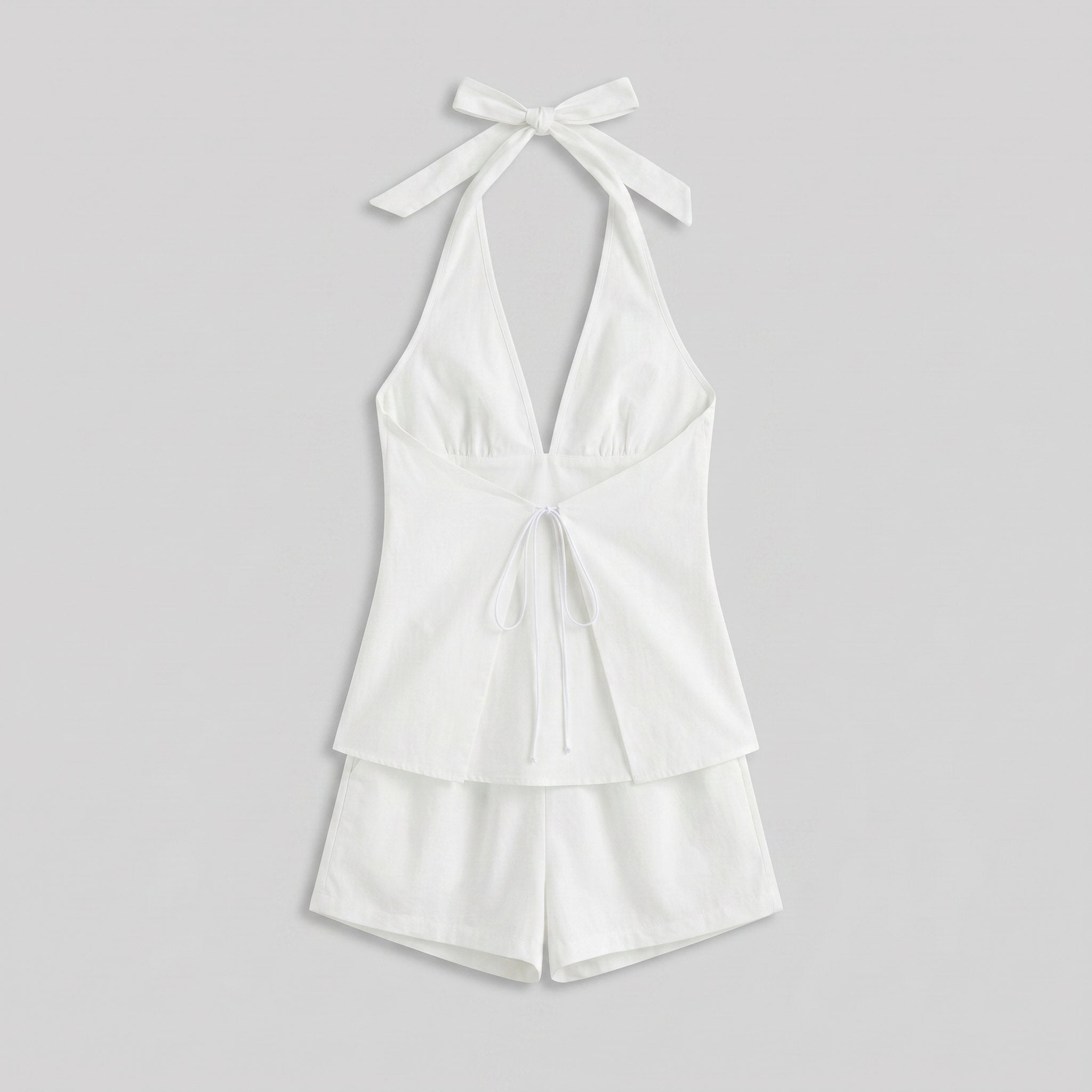Cora | Backless Halter Set Cotton, Regular Fit