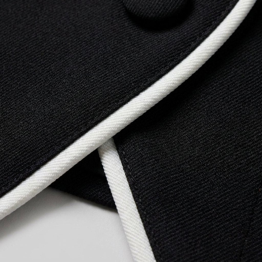 Cora Blazer Set for Women | Regular Fit, Contrast Piping, Slight Stretch