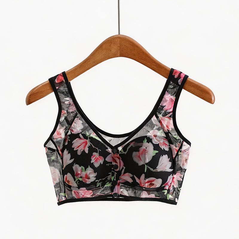 Cora Floral Bra | Wide Straps, Wire-Free Comfort, Plus Size