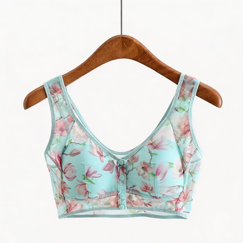 Cora Floral Bra | Wide Straps, Wire-Free Comfort, Plus Size