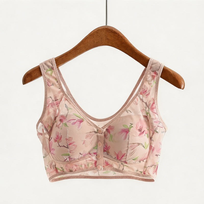 Cora Floral Bra | Wide Straps, Wire-Free Comfort, Plus Size