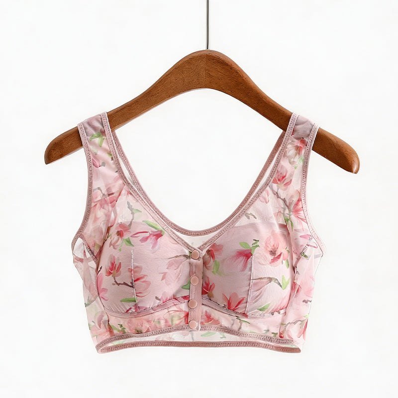 Cora Floral Bra | Wide Straps, Wire-Free Comfort, Plus Size