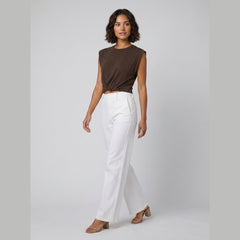 Cora | Knotted T-Shirt Cotton Blend, Regular Fit