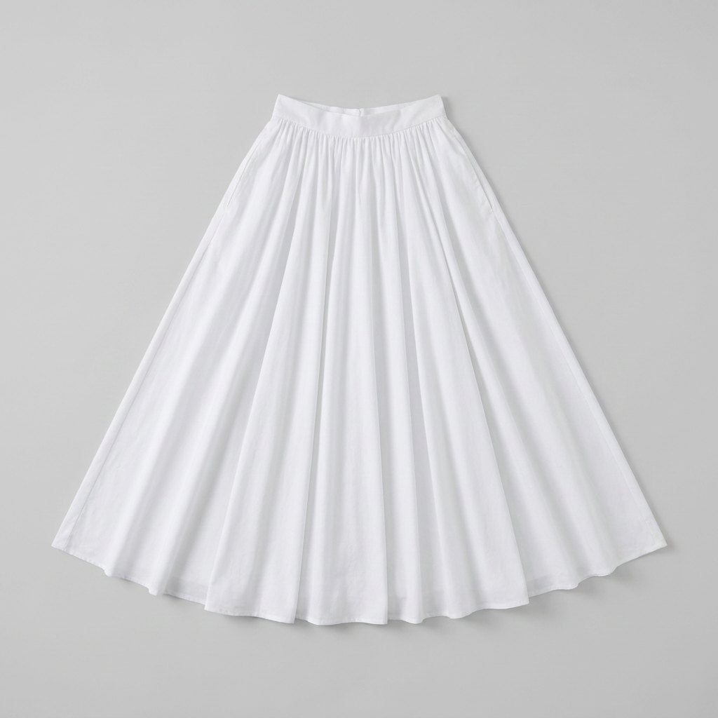 Cora | Maxi Skirt Cotton, High Waist Long Skirt for Women