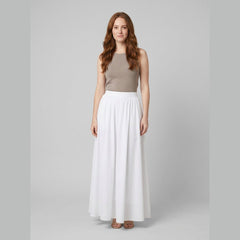 Cora | Maxi Skirt Cotton, High Waist Long Skirt for Women