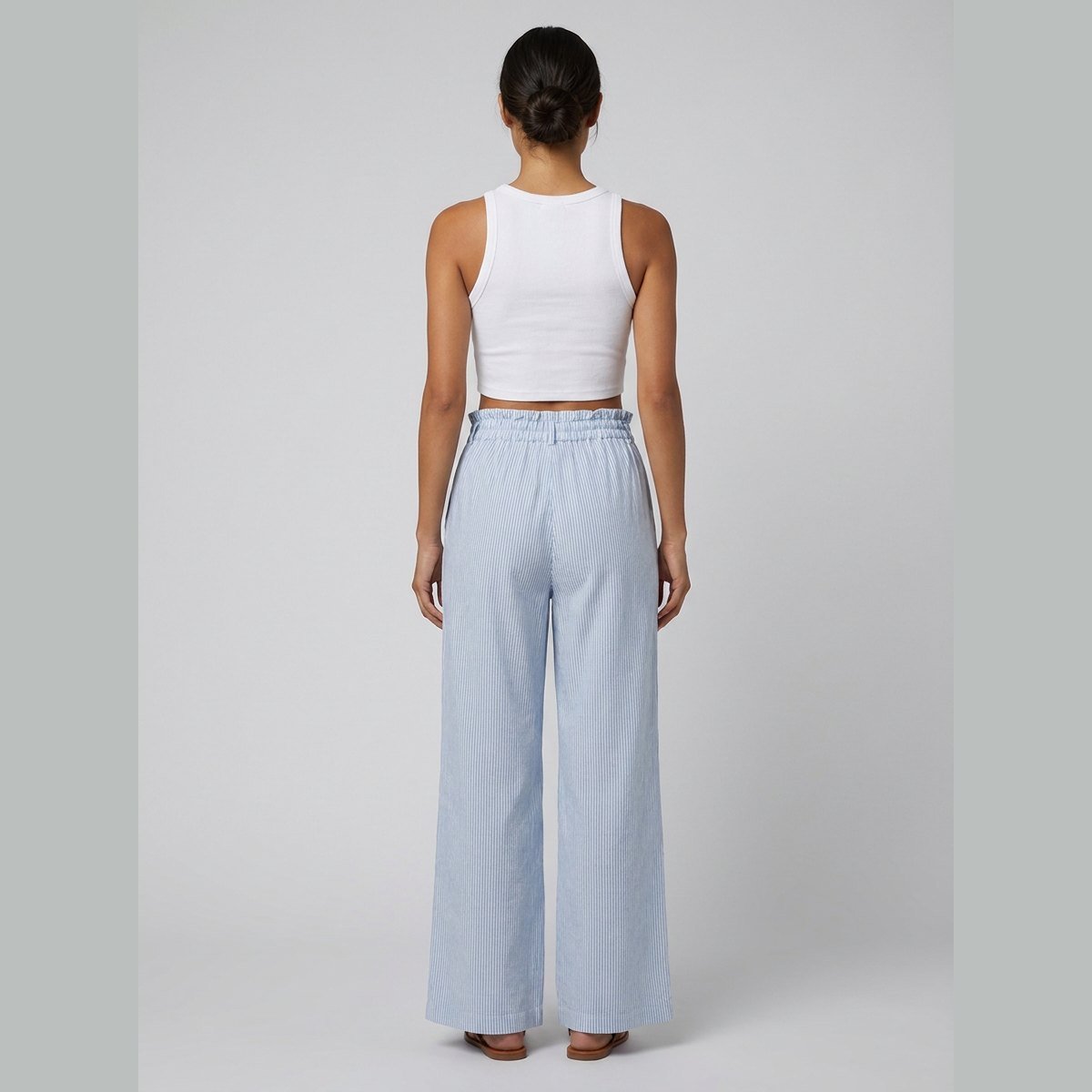Cora | Tank Top and Pants Set Breathable Cotton, Striped Design
