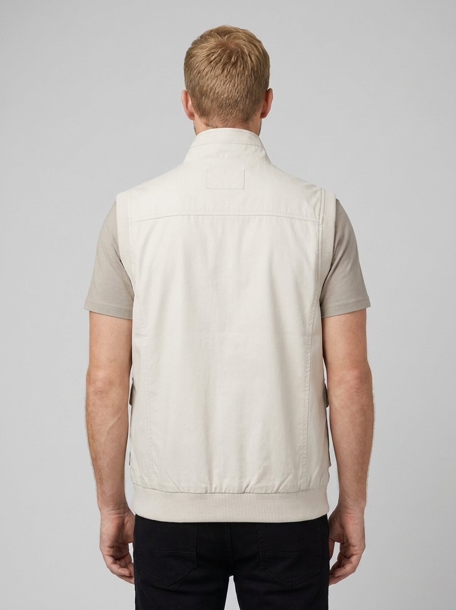 Crispin | Sleeveless Vest With Multi Pocket