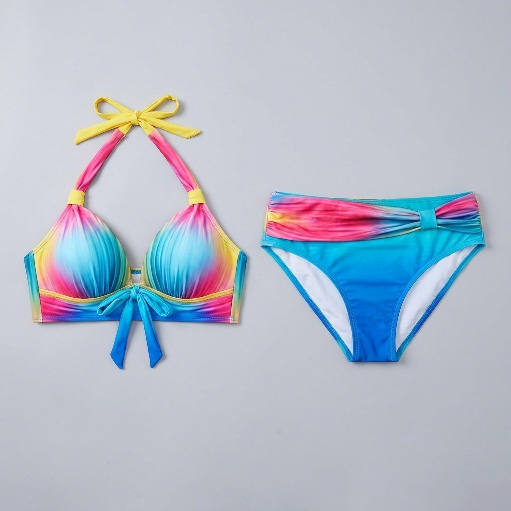Dahlia | High Waisted Bikini Set Premium Stretchable Fabric, Vibrant Pattern