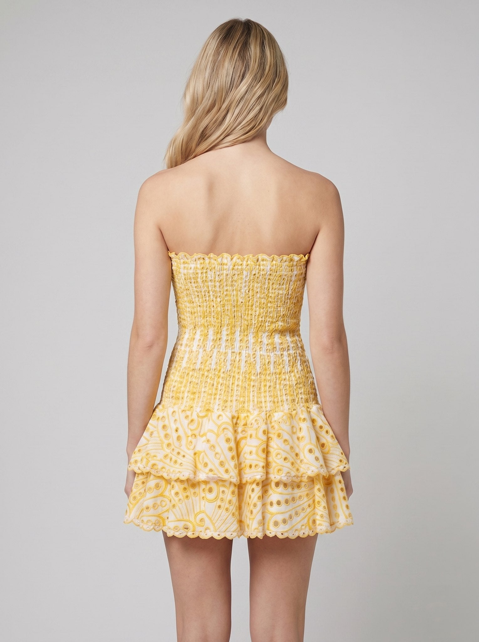Dahlia | Smocked Strapless Mini Dress