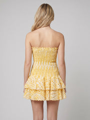 Dahlia | Smocked Strapless Mini Dress