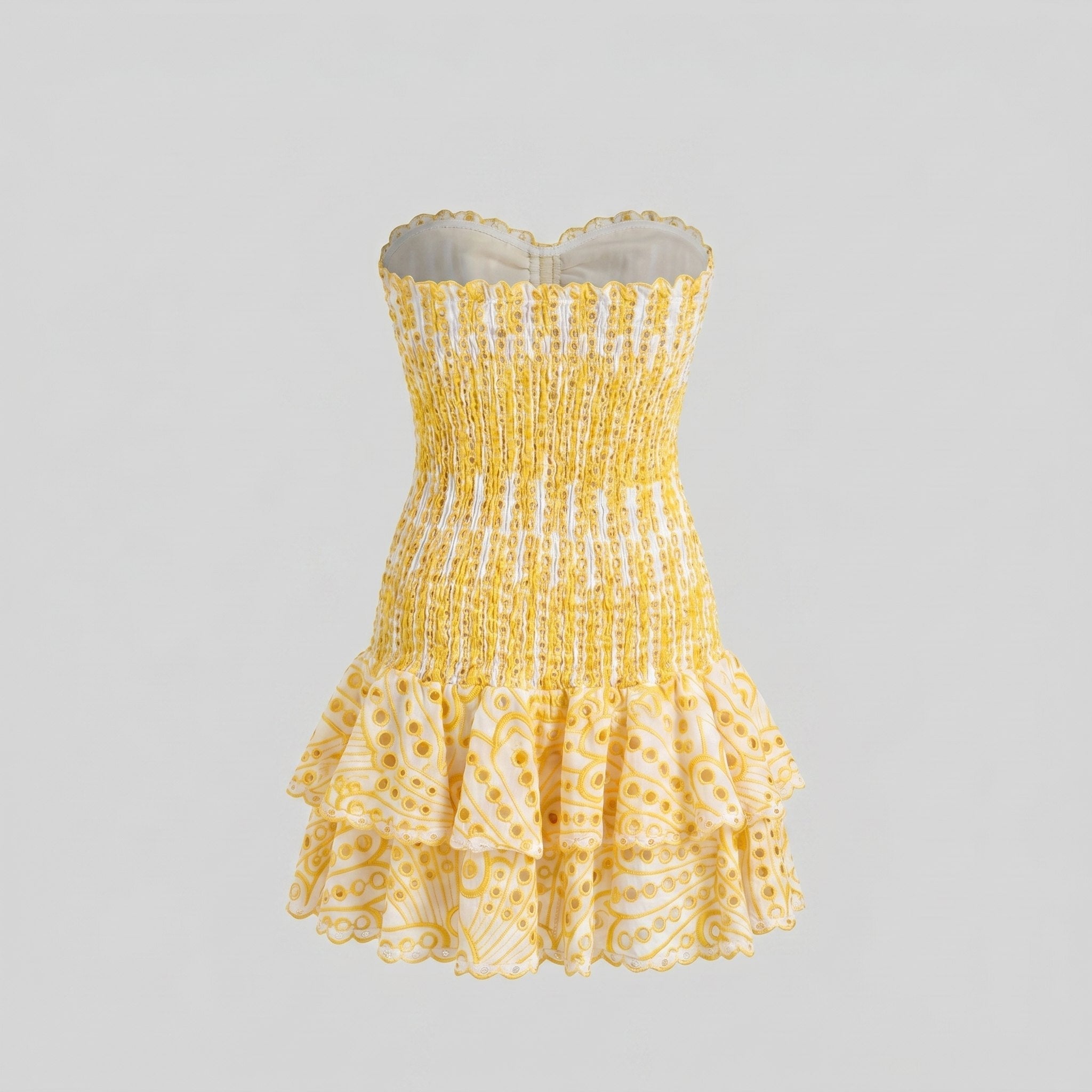 Dahlia | Smocked Strapless Mini Dress